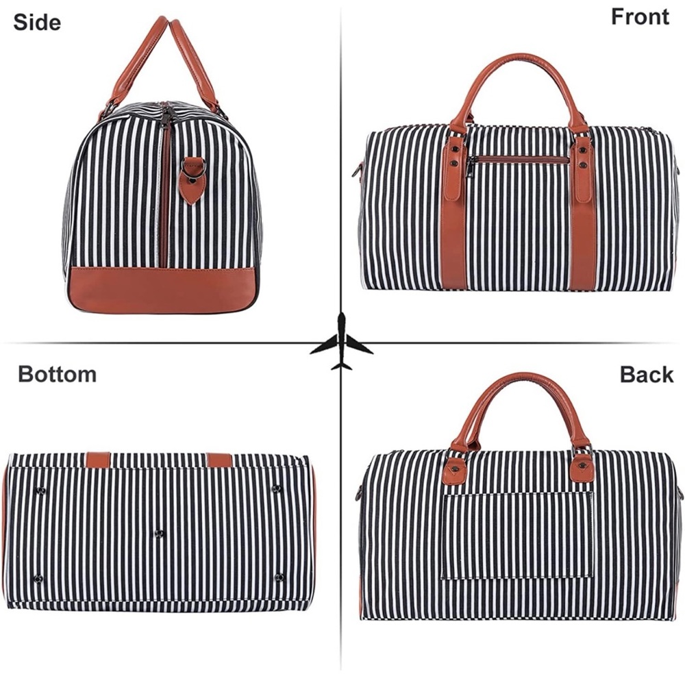 Oversized Travel Duffel Bag, Waterproof Leather Weekend bag Gym Sports bag - Picture 4 of 7
